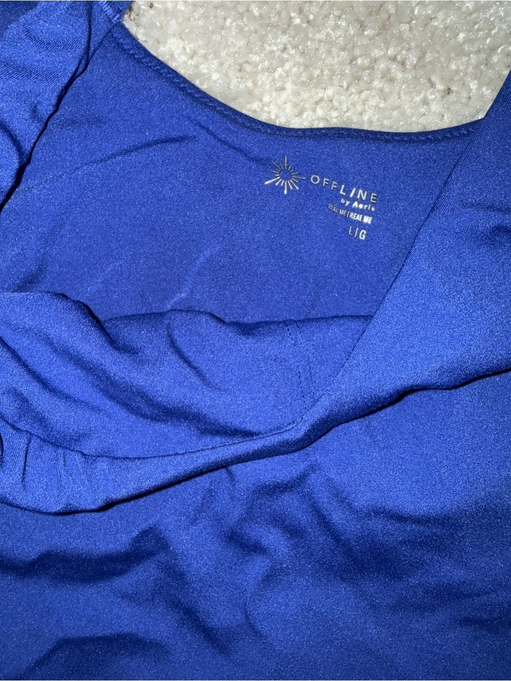 aerie Royal Blue Scoop Neck Tank Top - Picture 2 of 3